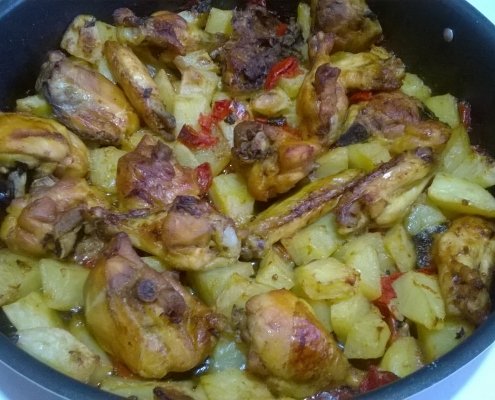 Pollo al pecorino e basilico