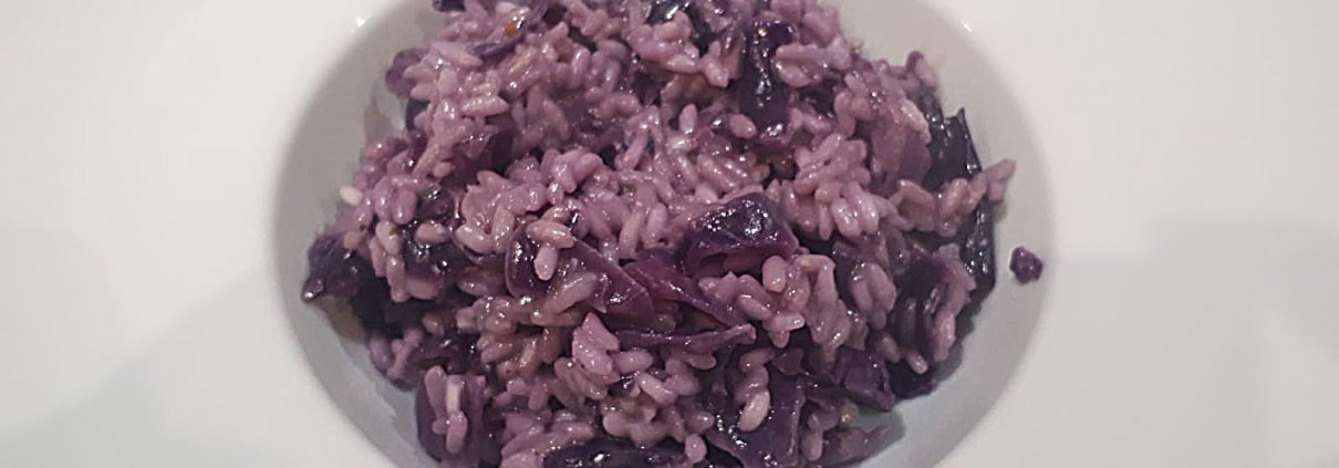 RISOTTO CON CAVOLO ROSSO, MARZEMINO E GORGONZOLA