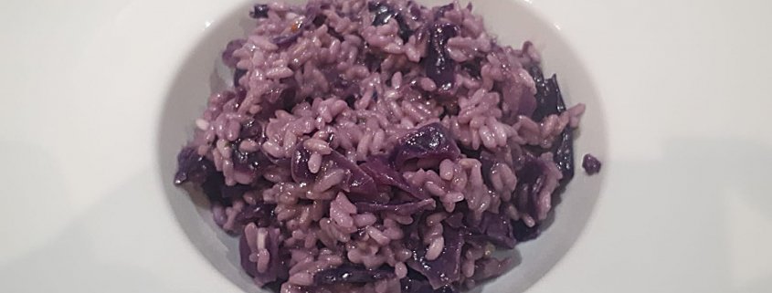 RISOTTO CON CAVOLO ROSSO, MARZEMINO E GORGONZOLA