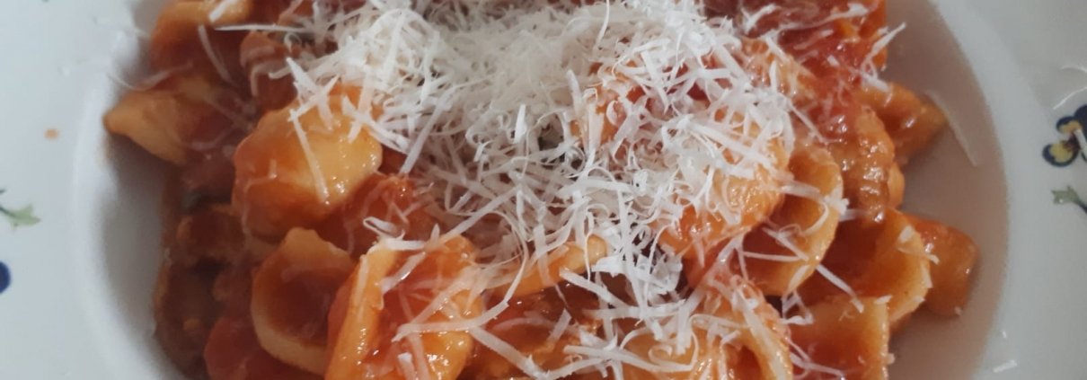 Orecchiette al sugo di funghi