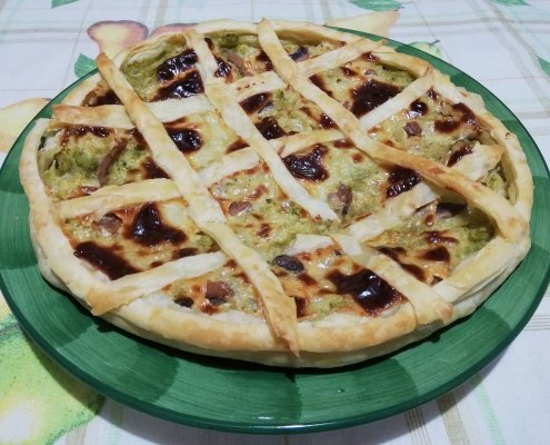 Torta rustica broccoli e alici