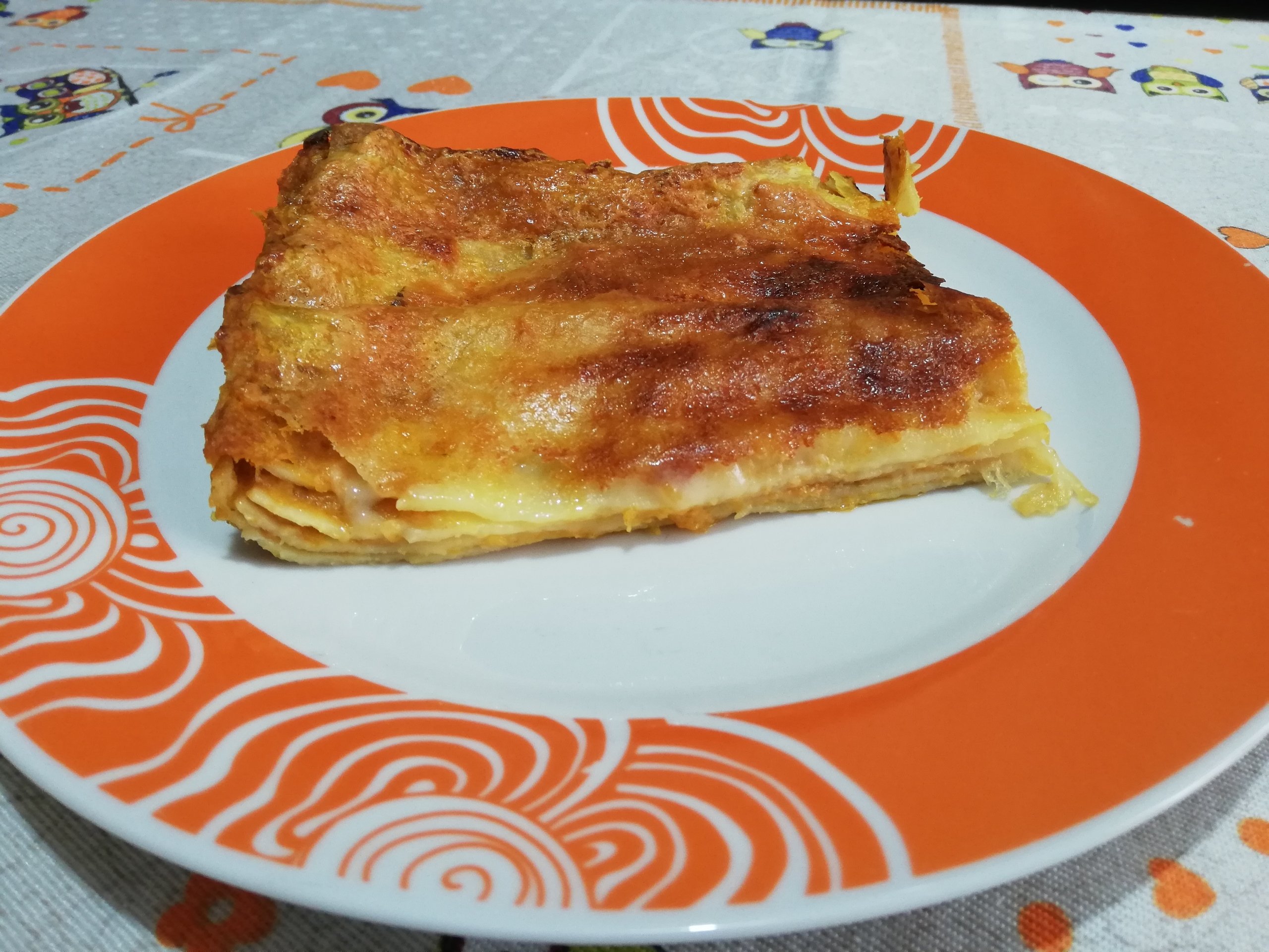 Lasagna con radicchio e zucca