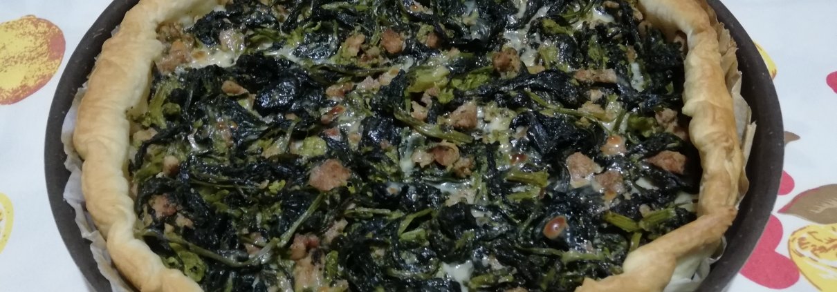 torta rustica broccoletti e salsiccia