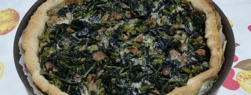 torta rustica broccoletti e salsiccia