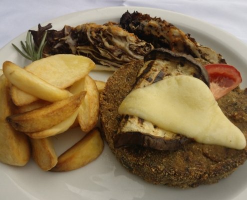 Hamburger di melanzane al profumo di timo e maggiorana