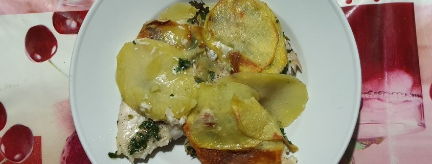 Cernia in crosta di patate