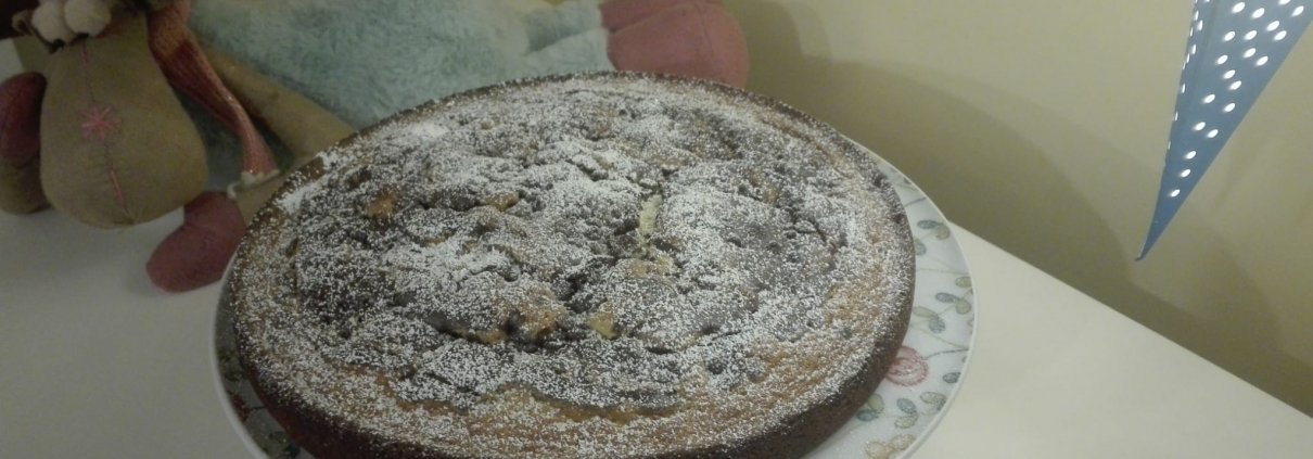Ciambellone variegato al cacao con gocce di cioccolato