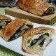 Rotolo di pasta sfoglia con ricotta e spinaci