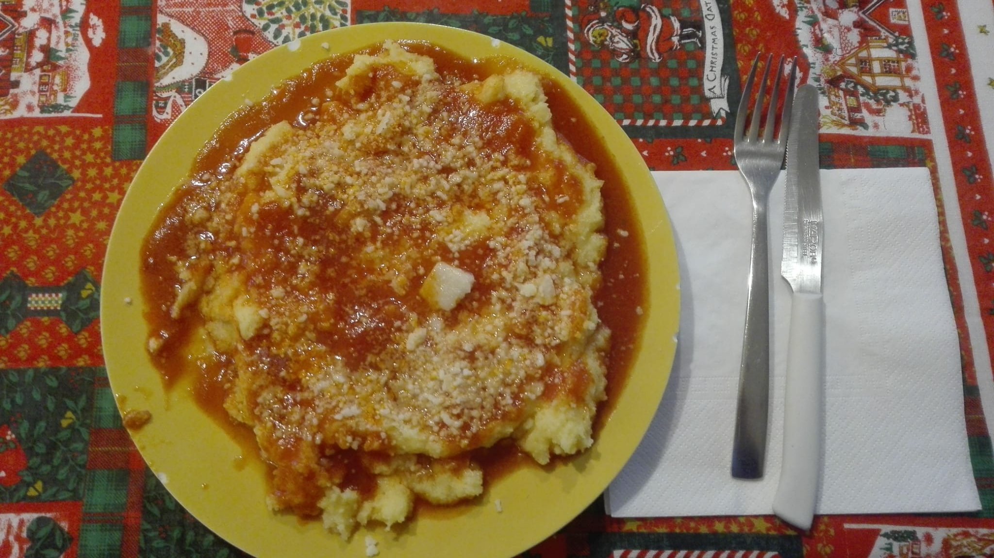 Polenta al sugo di spuntature