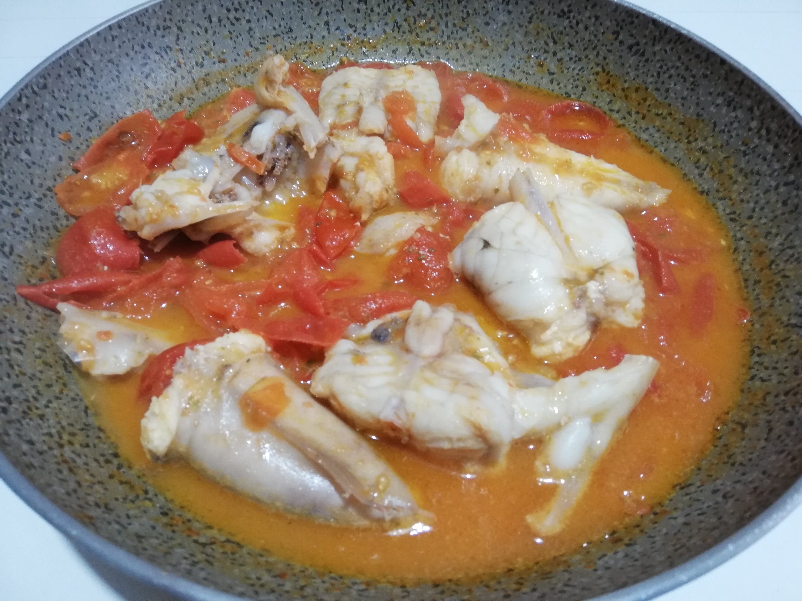 Rana pescatrice (coda di rospo) in padella