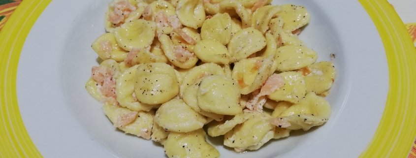 Orecchiette con salmone e philadelphia di Rossella