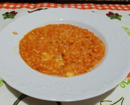 Risotto al pomodoro e mozzarella