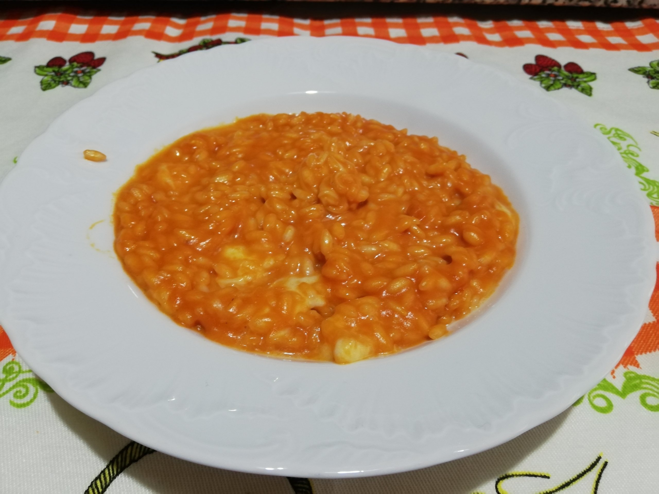 Risotto al pomodoro e mozzarella