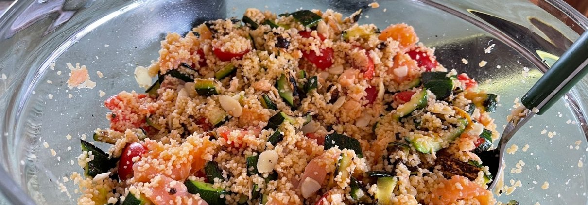 Cous cous con zucchine salmone e pomodorini di Alfredo e Stefano