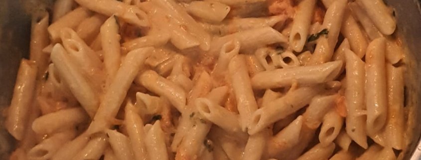 Penne rigate con zucca e Philadelphia