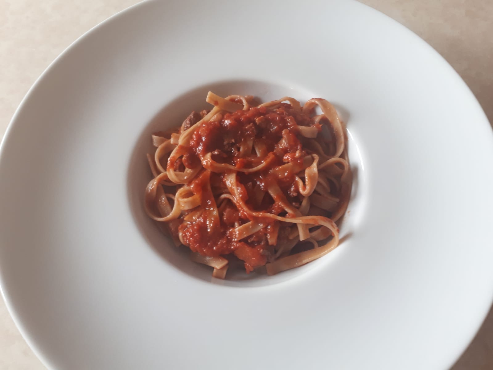 Fettuccine integrali con ragù di anatra di Sonia