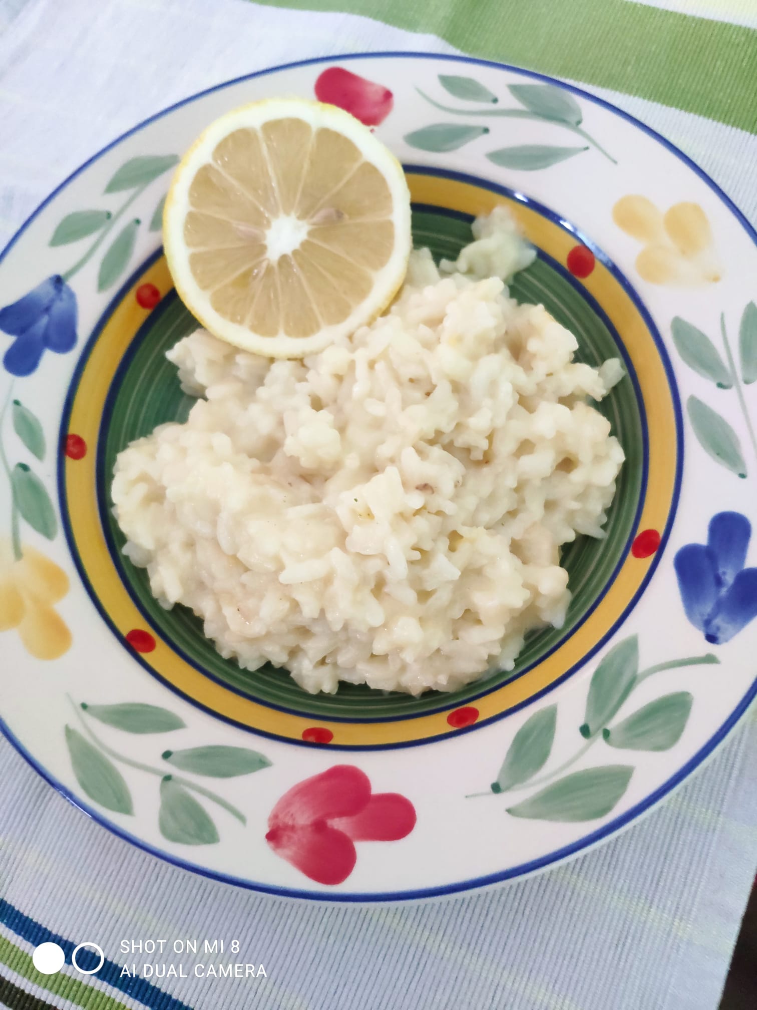 Risotto al limone senza lattosio