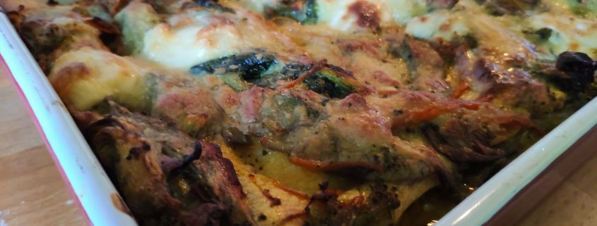 Lasagna in bianco con verdure senza glutine e lattosio