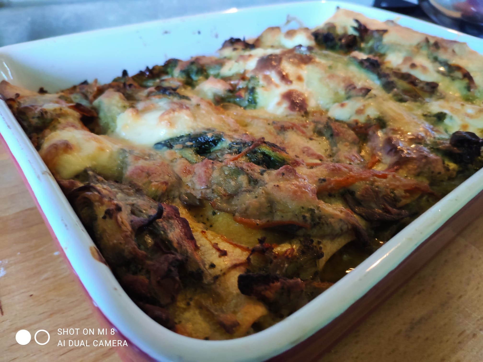Lasagna in bianco con verdure senza glutine e lattosio