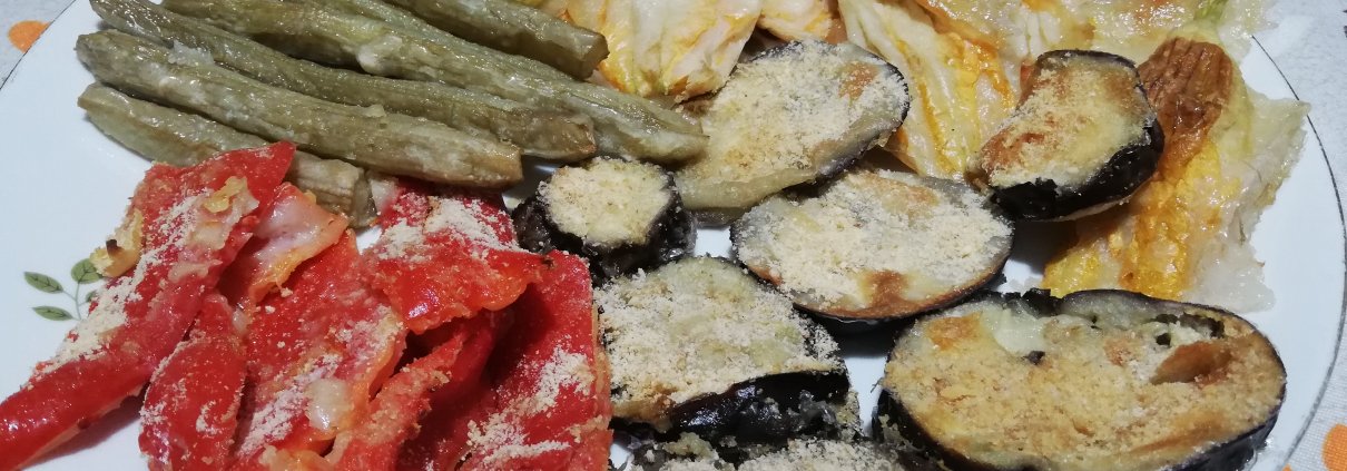 Contorno misto pastellato al forno