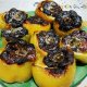 Peperoni ripieni di patate, uova e pecorino