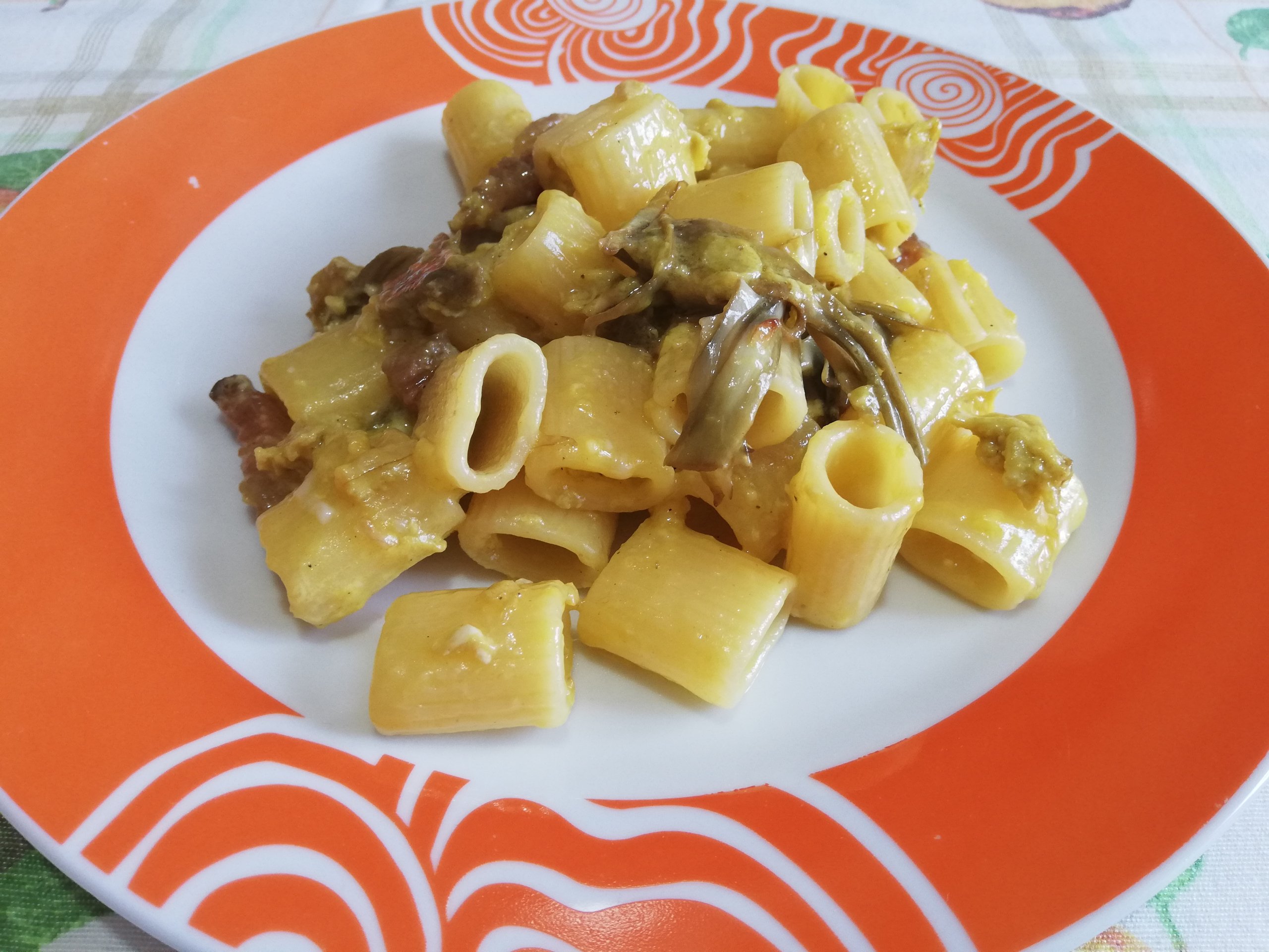 Carbonara di carciofi