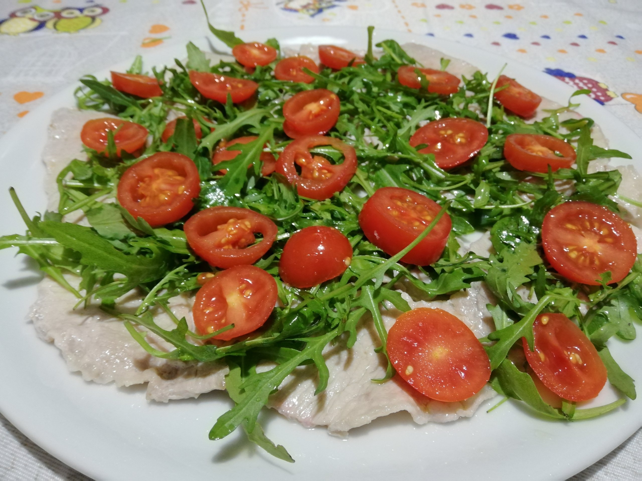 Straccetti con rughetta e pomodorini di Roberta