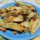 Fiori di zucca farciti con galbanino e acciughe di Roberta