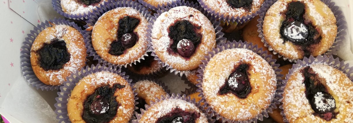 Muffin ai mirtilli senza glutine e senza lattosio