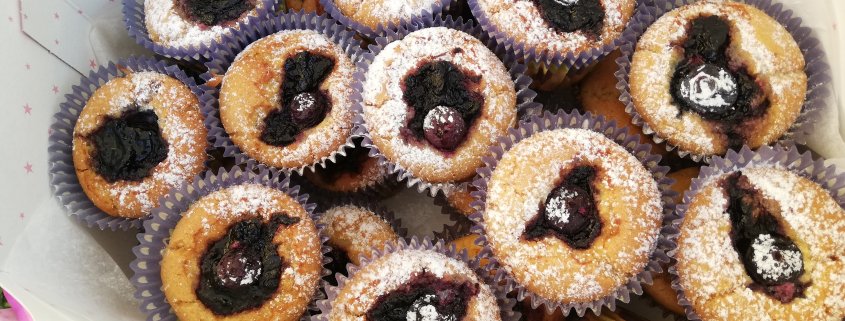 Muffin ai mirtilli senza glutine e senza lattosio