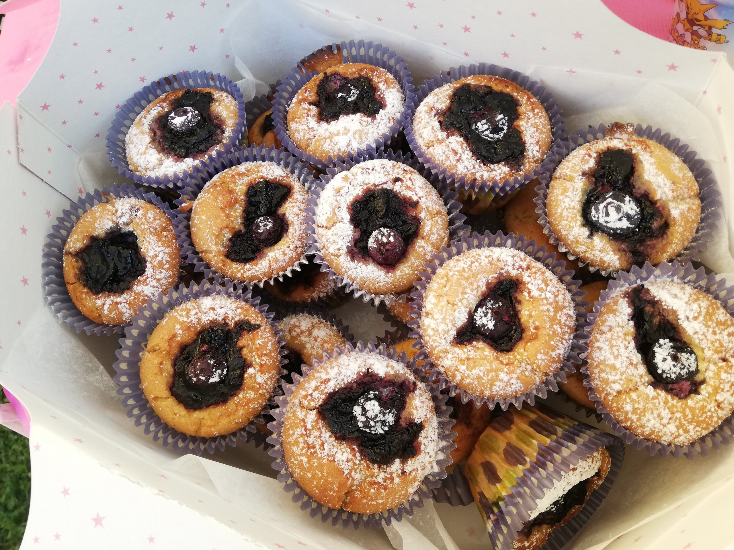 Muffin ai mirtilli senza glutine e senza lattosio