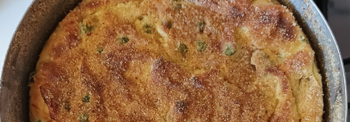 Sformato di purè, piselli e mozzarella