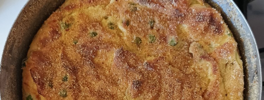 Sformato di purè, piselli e mozzarella