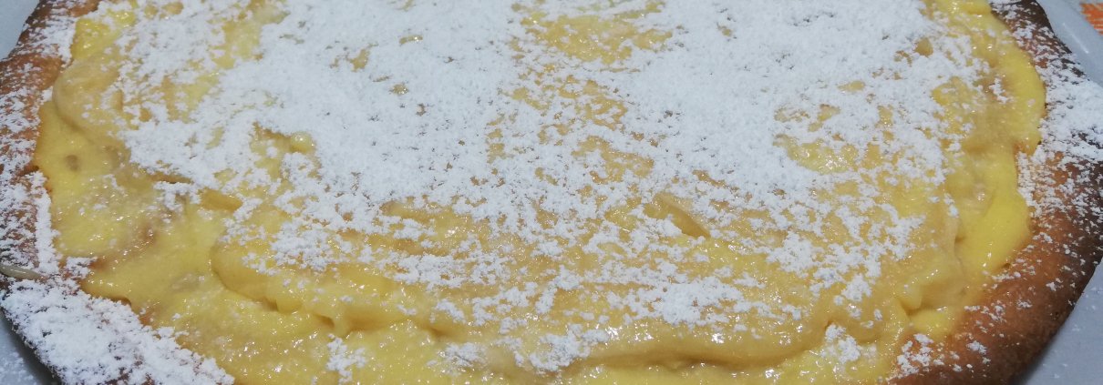 Crostata con crema di mandorle e crema pasticcera