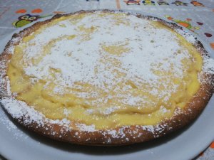 Crostata con crema di mandorle e crema pasticcera