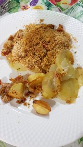 Cuori di Merluzzo al forno sul letto di patate