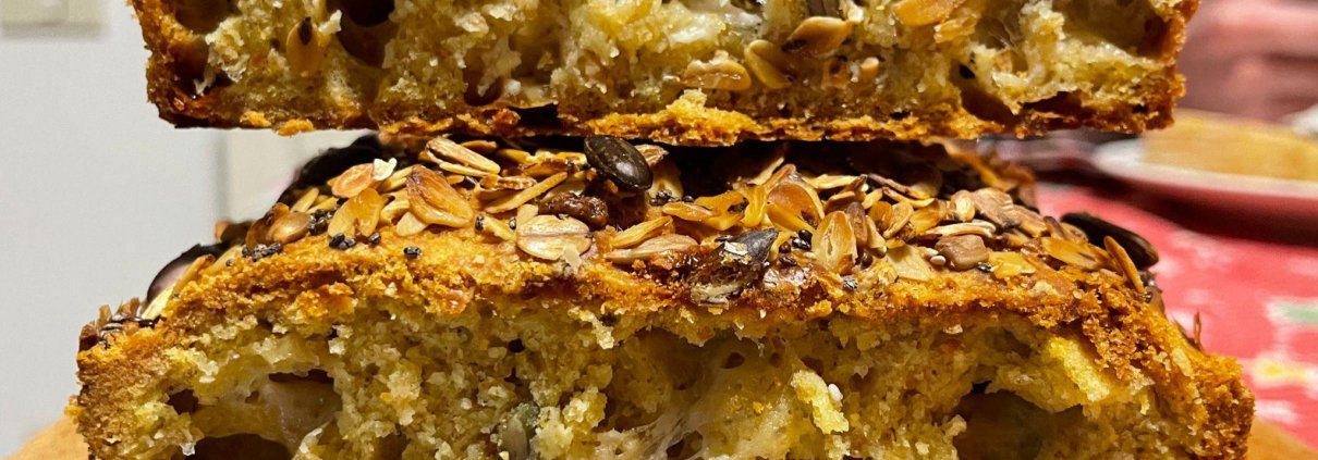 Plum-cake salato alla zucca e provola