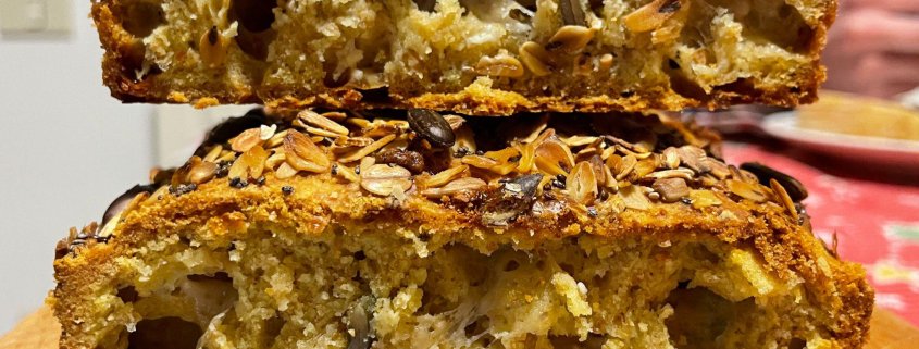 Plum-cake salato alla zucca e provola