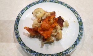 Cavolfiore gratinato con prosciutto cotto e formaggio