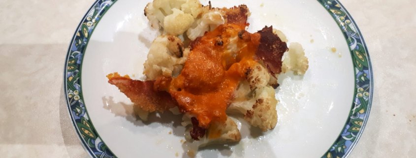 Cavolfiore gratinato con prosciutto cotto e formaggio