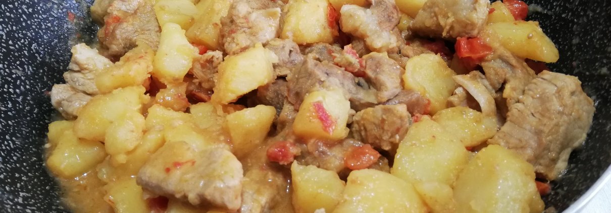 Bocconcini di vitello con patate e pomodorini