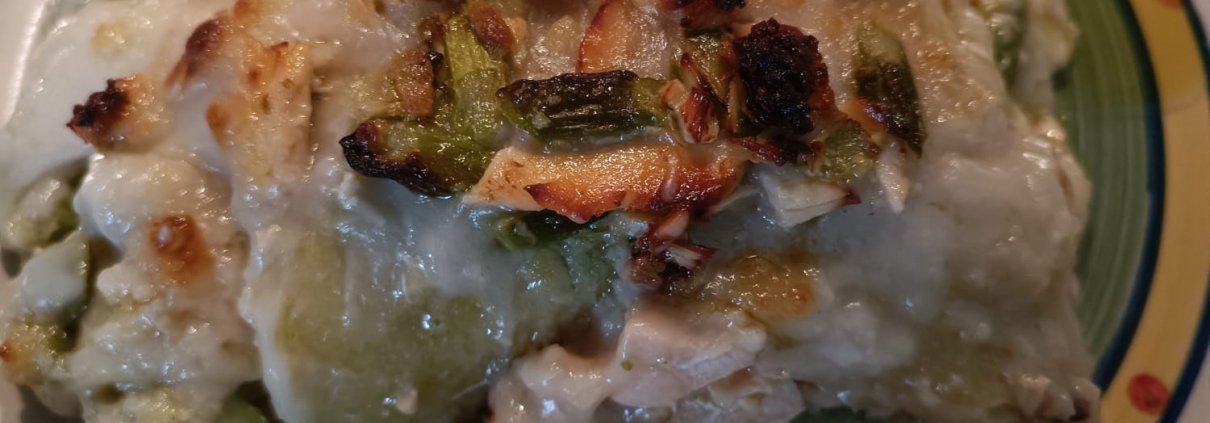 Lasagna asparagi e salmone senza glutine e senza lattosio