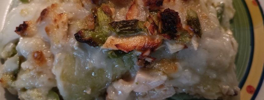 Lasagna asparagi e salmone senza glutine e senza lattosio
