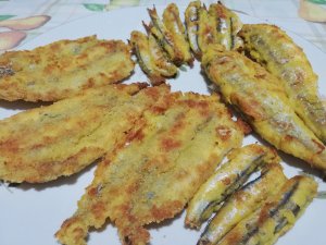 Melù e alici al forno