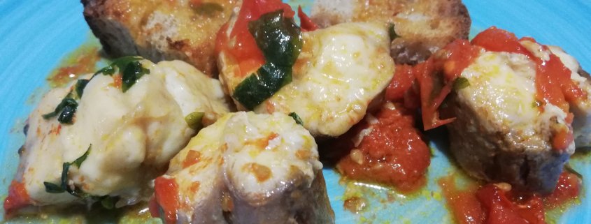 Rombo in padella con pomodorini