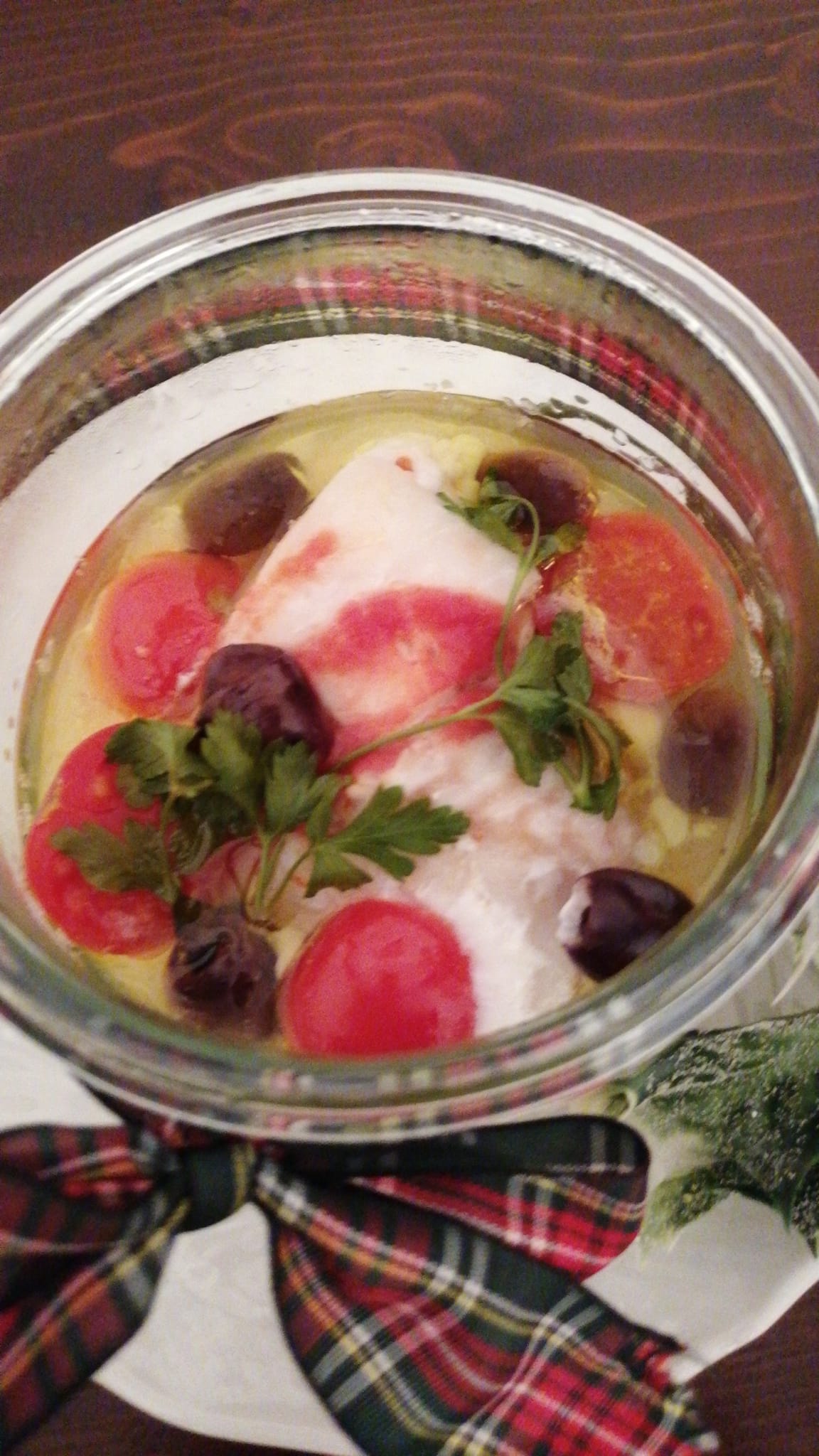 Zuppa di pesce monoporzione in vasocottura