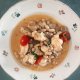 Coda di rospo con porcini, pomodorini e fagioli cannellini